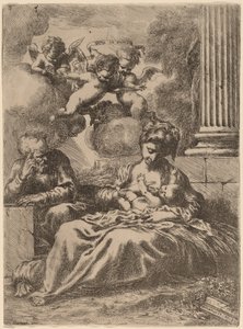 A Sagrada Família por uma coluna, c. 1655.