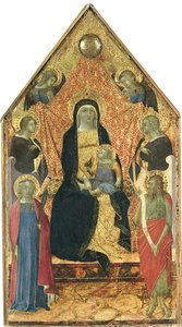 A Virgem e o Menino entronizados entre quatro Anjos e Santos de Bartolomeo Bulgarini
