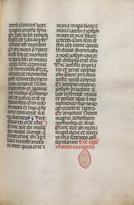 Missale: Fol. 122: contém música para Hely Hely Lama etc. em St. Mattion Passion, 1469.