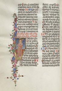 Missale: Fol. 124v: Cristo segurando a cruz, 1469.
