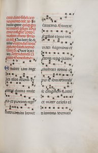 Missale, Pol. 153 Music for Exultel, 1469. de Bartolomeo Caporali