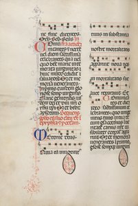 Missale: Fol. 177v: Música para várias orações comuns, 1469. de Bartolomeo Caporali