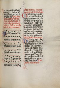 Missale: Fol. 178: Música para várias orações comuns, 1469.