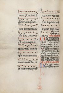 Missale: Fol. 179v: Música para várias orações comuns, 1469.