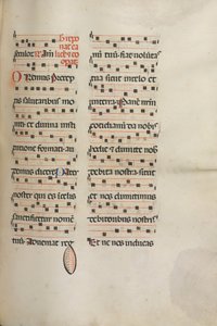 Missale: Fol. 189: Música para várias orações, 1469. de Bartolomeo Caporali