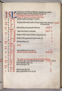 Missale: Fol. 5r: Página do calendário de maio, 1469.