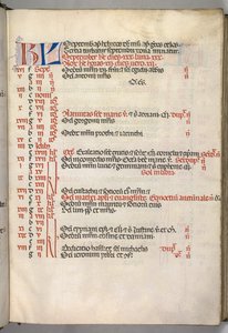 Missale: Fol. 7r: Página do calendário de setembro, 1469. de Bartolomeo Caporali