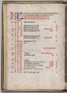 Missale: Fol. 8v: página do calendário de dezembro, 1469. de Bartolomeo Caporali