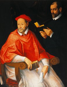 Retrato de um cardeal e um sacerdote, de Bartolomeo Cesi (1556-1629), óleo sobre tela, 96x124 cm.