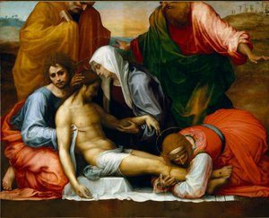 Lamentar sobre o cristo mort - Lamentação sobre o Cristo morto. 1511-1512. Pintura Fra