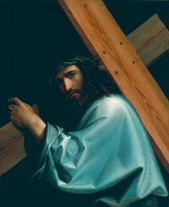 Cristo Carregando a Cruz, de Montagna, Bartolomeo (1449-1523). Óleo sobre tela, ca. 1515. Dimensão: 85x70 cm. Kunsthaus Zuerich