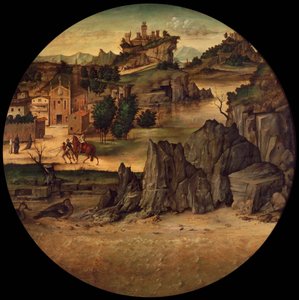 Paisagem com castelos de Bartolomeo Montagna