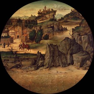 Paisagem com castelos, final do século XV. de Bartolomeo Montagna