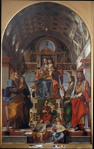 Madonna e criança com Santo André, Mônica, Úrsula e Sigismundo