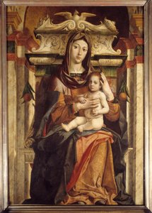 A Virgem e o Menino Pintura de Bartolomeo Montagna