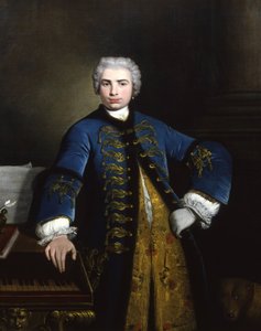 Retrato do cantor Farinelli Carlo Broschi 1705-1782, 1734. de Bartolomeo Nazari