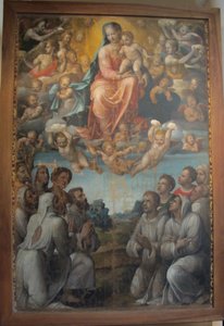 Bartolomeo neroni conhecido como o Ouriço, Madonna com os Irmãos da Companhia de Bartolomeo Neroni