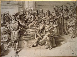 Palestra de Anatomia dada por Michelangelo Buonarroti dit Michelangelo (Michelangelo ou Michel Ange)