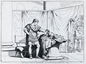 Morte de Piso, gravura de Bartolomeo Pinelli (1781-1835), de Istoria dell
