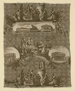 Le Romain (O Romano) (tecido para decoração) de Bartolomeo Pinelli