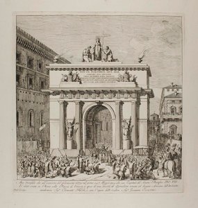 Entrada triunfal de Pio VII em Roma, a 24 de maio de 1814 de Bartolomeo Pinelli