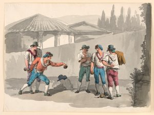 O jogo de bocha de Bartolomeo Pinelli