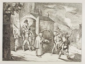 A Carruagem com o Defunto em San Lorenzo de Bartolomeo Pinelli