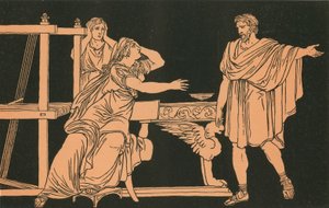 A mãe de Euryalus recebendo a notícia de sua morte de Bartolomeo Pinelli
