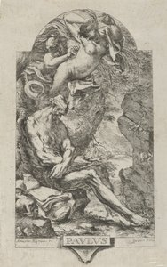 São Paulo de Tebas tentado por um demônio, depois de Magnasco, ca. 1720-30. de Bartolommeo Gazalis