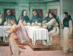 A Última Ceia, do Refeitório San Marco (fresco) (detalhe de 43920) de Bartolommeo Sogliani