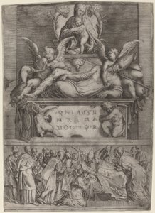 Tumba de um Bispo de Battista Angolo del Moro after Parmigianino