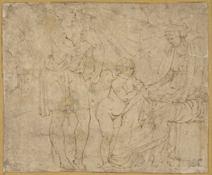 Marte (?), Vênus e Cupido de Battista Franco