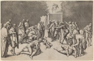 A Arca do Senhor no Templo de Dagon de Battista Franco
