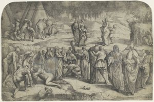 Recolha do maná de Battista Franco