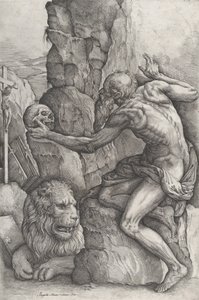 São Jerônimo, c. 1550-60. de Battista Franco Veneziano