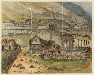 Kirk G boe Inn e ruínas da Ilha Faroe de Bayard Taylor