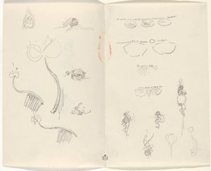 Estudos para Design de Jóias [verso] de Beatrice Godwin Whistler