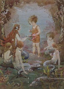 Sereias (aguarela) de Beatrice Goldsmith