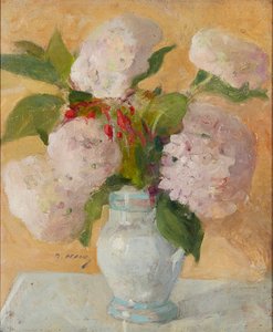Hortênsias (óleo sobre tela) de Beatrice How