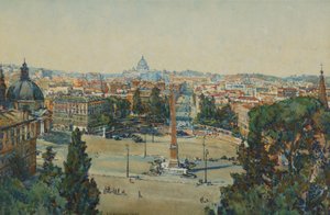 Roma, do Pincio, Piazza Del Popolo de Beatrice Mary Seccombe Leech
