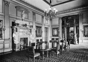 A sala de jantar, Dorchester House, 1908.