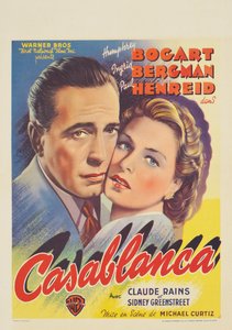 Um pôster belga anunciando o filme "Casablanca"