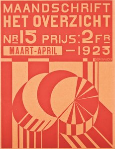 Capa da edição de março-abril de 1923 da revista "Hetoverzicht", 1923 de Belgian School