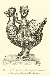 Figura de terracota vidrada representando St Catherine de Belgian School