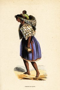 Mulher indígena americana de Quito, Equador de Belgian School