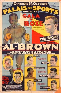 Cartaz publicitário uma gala de boxe no Palais des Sports, em Bruxelas