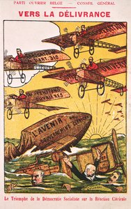 Cartaz publicitário do Parti Ouvrier Belge (Partido dos Trabalhadores belgas) pré 1914