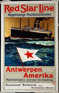 Linha Estrela Vermelha, América de Antuérpia, C. 1899 de Belgian School