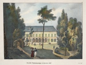 Sociedade Phylarmonic em Antuérpia 1826, c.1895 (photochrom) de Belgian School