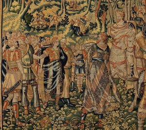 História de Cyrus II O Grande, c.1590 (tapeçaria) de Belgian School